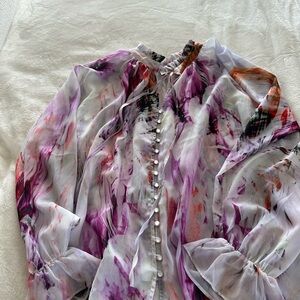 Lola and Sophie floral blouse with tank shell